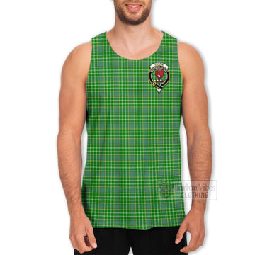 Currie Tartan Men's Tank Top with Family Crest Celtic Skull Style - Tartan Vibes Clothing