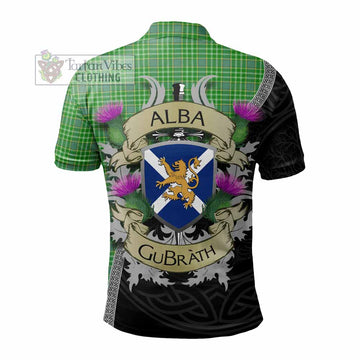 Currie Tartan Family Crest Polo Shirt Lion Rampant Royal Thistle Shield Celtic Inspired - Tartan Vibes Clothing