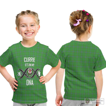 Currie Tartan Kid T-Shirt with Family Crest DNA In Me Style - Tartan Vibes Clothing