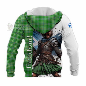 Currie Crest Tartan Knitted Hoodie Inspired by the Freedom of Scottish Warrior - Tartan Vibes Clothing