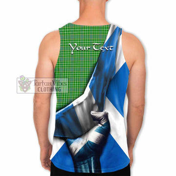 Currie Tartan Men's Tank Top with Family Crest Scotland Patriotic Style - Tartan Vibes Clothing