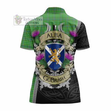 Currie Tartan Family Crest Women's Polo Shirt Lion Rampant Royal Thistle Shield Celtic Inspired - Tartan Vibes Clothing