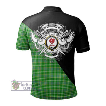 Currie Tartan Polo Shirt with Family Crest and Military Logo Style - Tartan Vibes Clothing