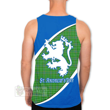 Currie Family Crest Tartan Men's Tank Top Celebrate Saint Andrew's Day in Style - Tartan Vibes Clothing