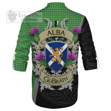 Currie Tartan Family Crest Ghillie Kilt Shirt Lion Rampant Royal Thistle Shield Celtic Inspired - Tartan Vibes Clothing