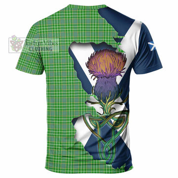 Currie Tartan Family Crest T-Shirt Scottish Thistle Celtic Inspired