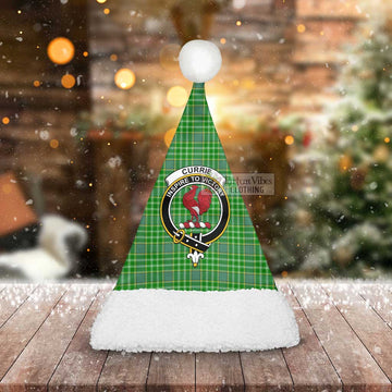 Currie Tartan Christmas Santa Hats with Family Crest - Tartan Vibes Clothing