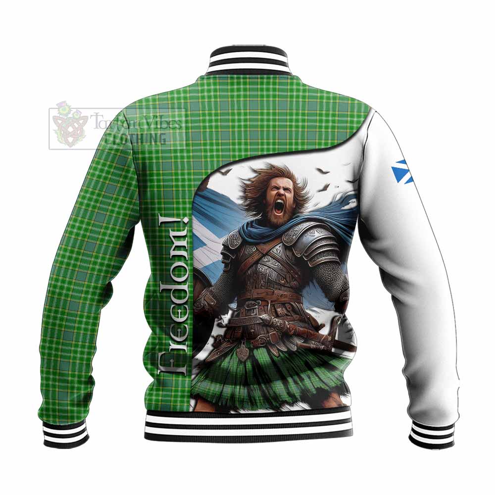 Currie Crest Tartan Baseball Jacket Inspired by the Freedom of Scottish Warrior - Tartan Vibes Clothing