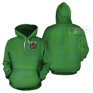 Currie Tartan Cotton Hoodie with Family Crest - Tartan Vibes Clothing