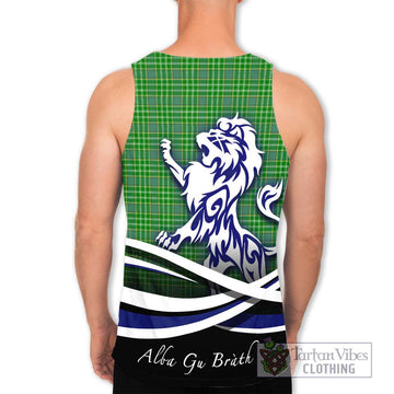 Currie Tartan Men's Tank Top with Alba Gu Brath Regal Lion Emblem - Tartan Vibes Clothing