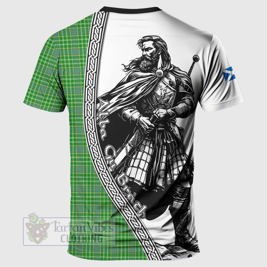 Currie Tartan Clan Crest T-Shirt with Highlander Warrior Celtic Style - Tartan Vibes Clothing