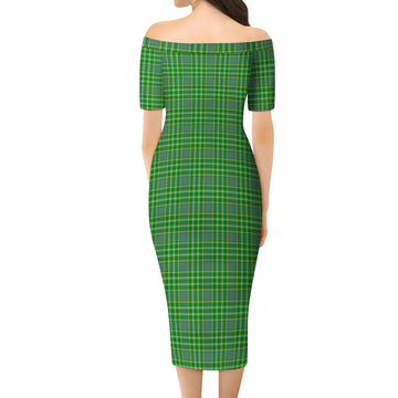 Currie Tartan Off Shoulder Lady Dress - Tartan Vibes Clothing