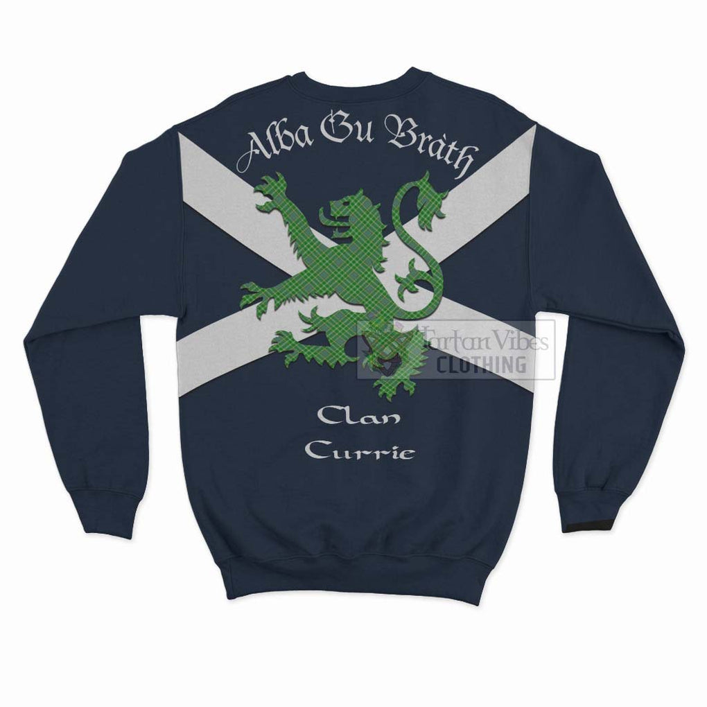 Currie Tartan Lion Rampant Sweatshirt Proudly Display Your Heritage with Alba Gu Brath and Clan Name - Tartan Vibes Clothing