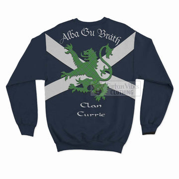 Currie Tartan Lion Rampant Sweatshirt Proudly Display Your Heritage with Alba Gu Brath and Clan Name - Tartan Vibes Clothing