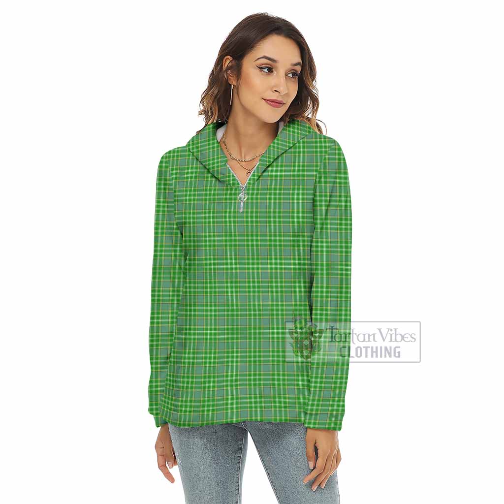 Currie Tartan Women's Borg Fleece Hoodie with Half Zip - Tartan Vibes Clothing