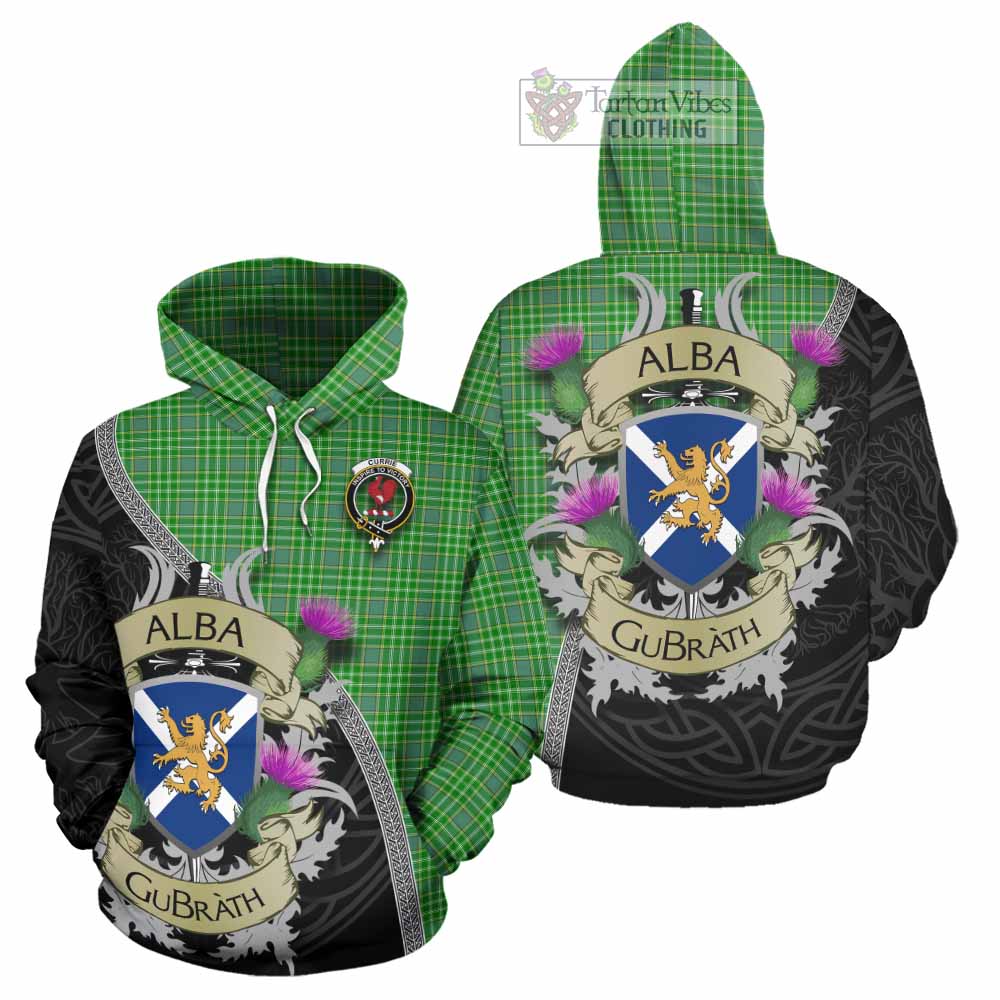 Currie Tartan Family Crest Hoodie Lion Rampant Royal Thistle Shield Celtic Inspired - Tartan Vibes Clothing