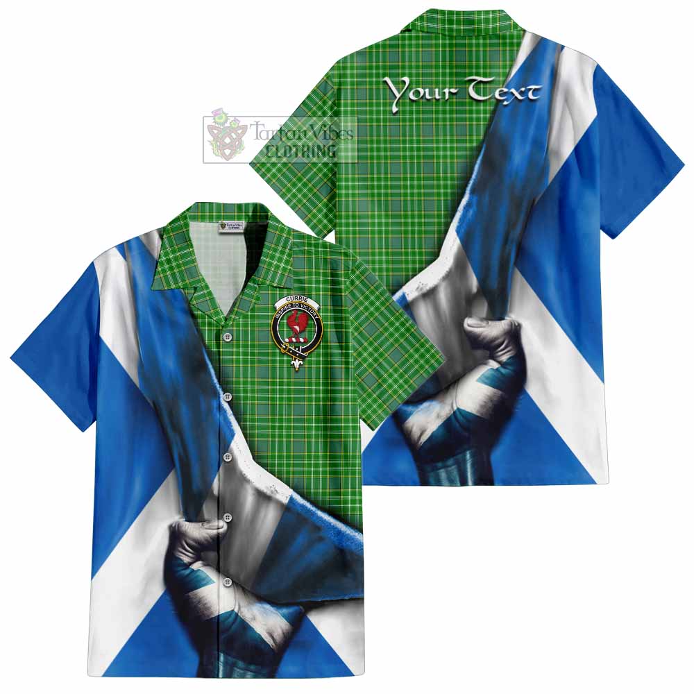 Currie Tartan Hawaiian Shirt with Family Crest Scotland Patriotic Style - Tartan Vibes Clothing