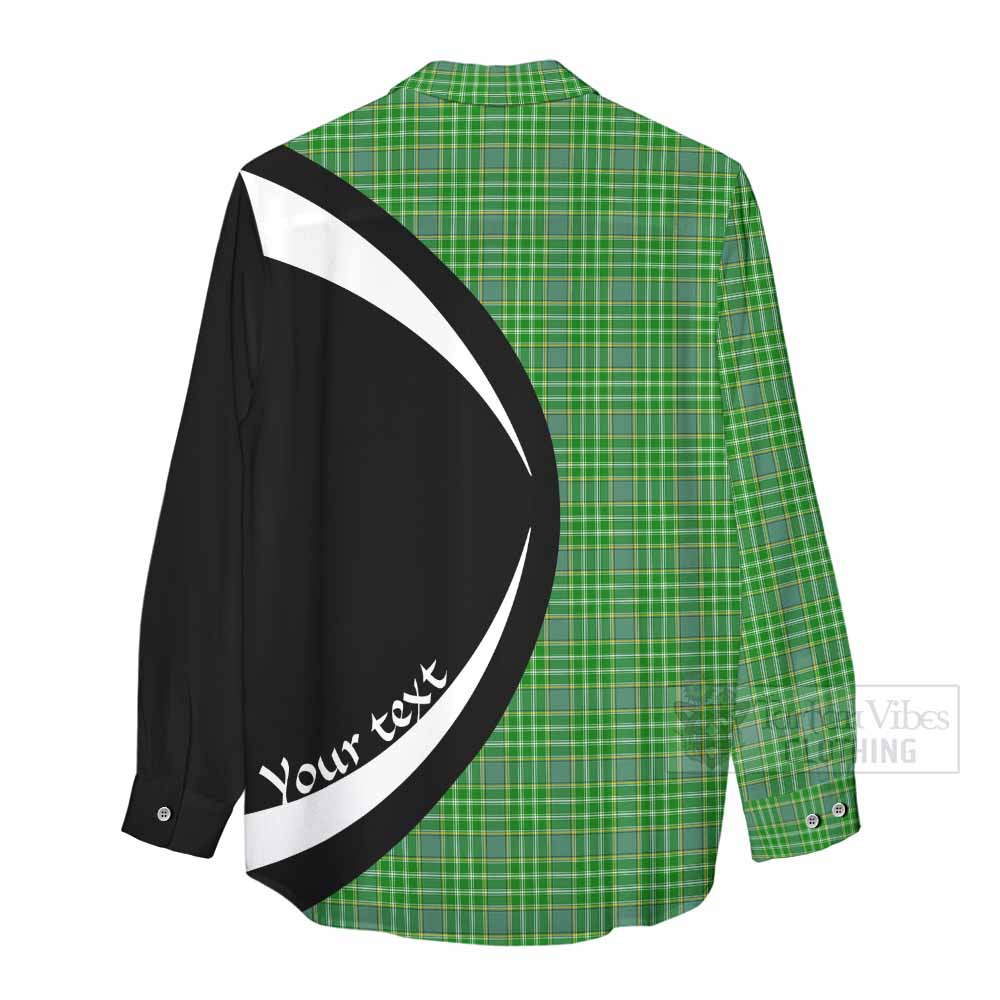 Currie Tartan Women's Casual Shirt with Family Crest Circle Style - Tartan Vibes Clothing