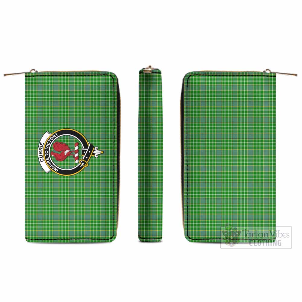 Currie Tartan Women's Leather Wallet with Family Crest - Tartan Vibes Clothing