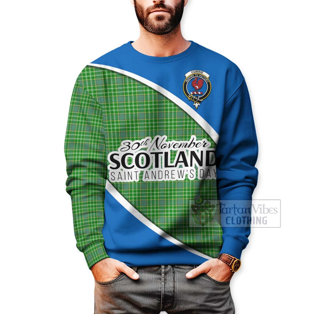 Currie Family Crest Tartan Sweatshirt Celebrate Saint Andrew's Day in Style - Tartan Vibes Clothing