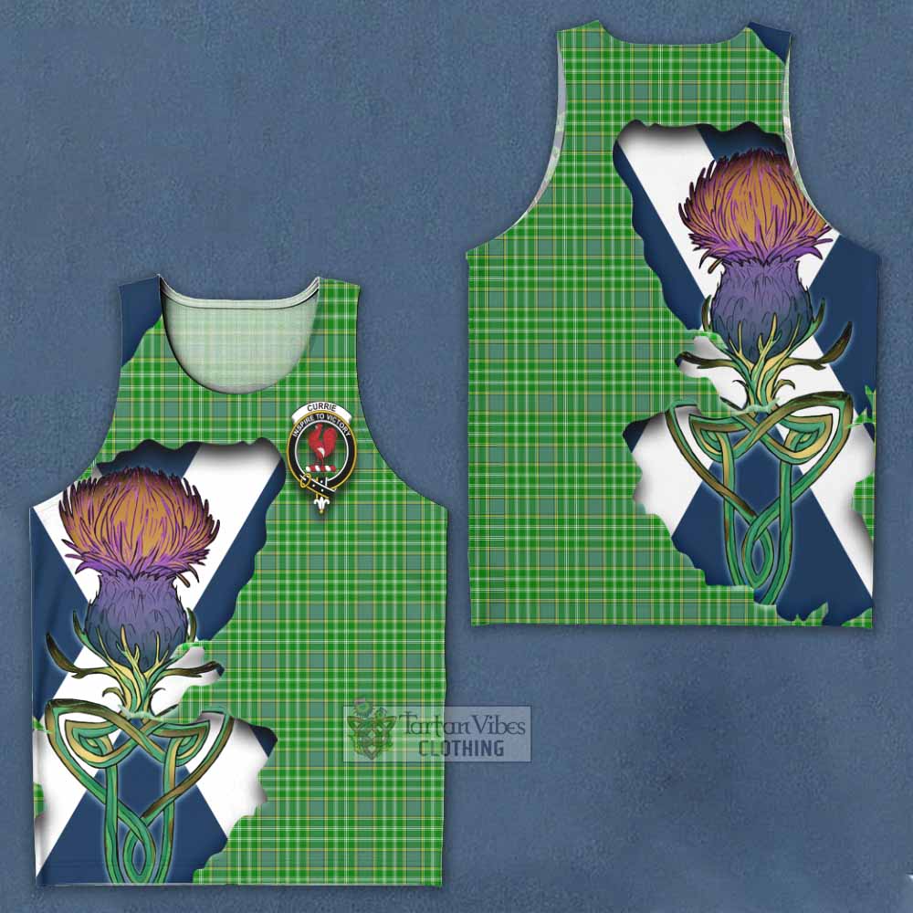 Currie Tartan Family Crest Men's Tank Top Scottish Thistle Celtic Inspired - Tartan Vibes Clothing