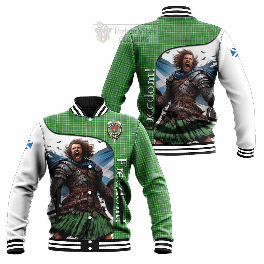 Currie Crest Tartan Baseball Jacket Inspired by the Freedom of Scottish Warrior - Tartan Vibes Clothing