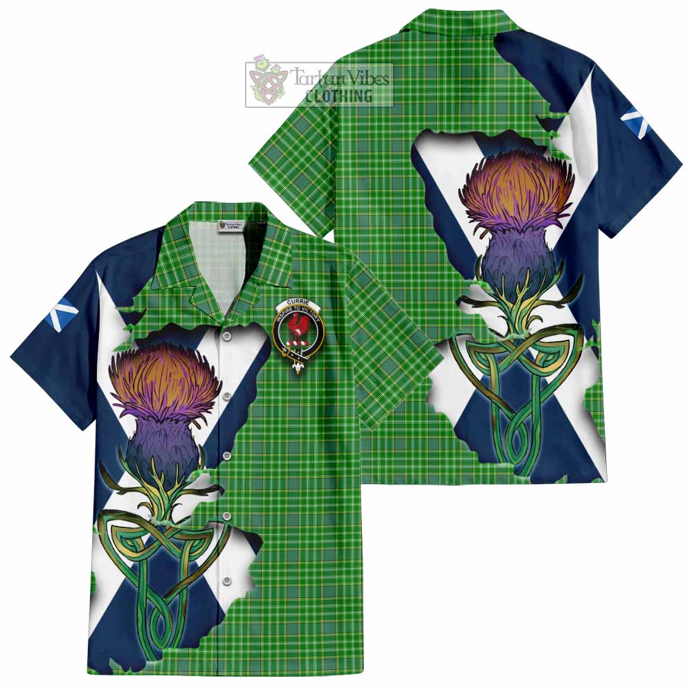 Currie Tartan Family Crest Hawaiian Shirt Scottish Thistle Celtic Inspired - Tartan Vibes Clothing