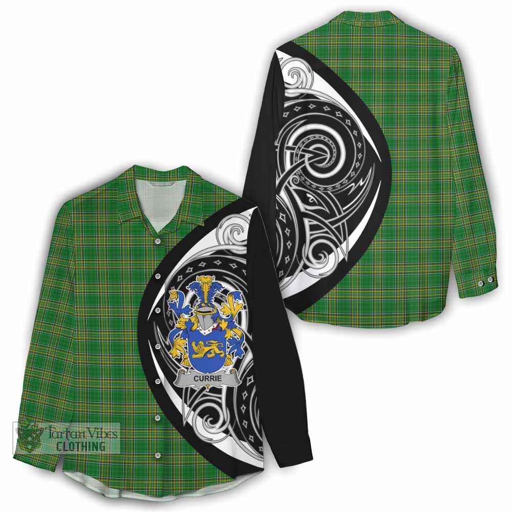 Tartan Vibes Clothing Currie Irish Clan Women's Casual Shirt Celtic Circle Style