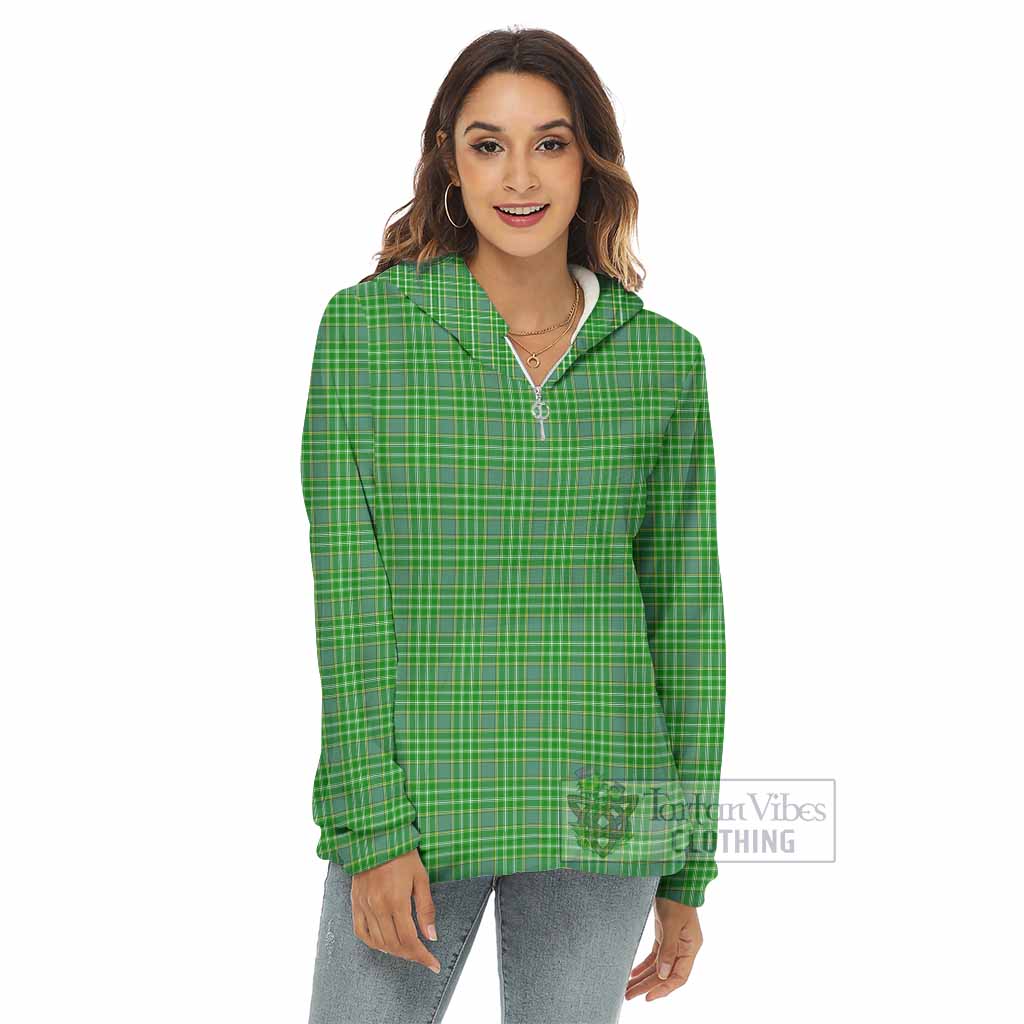 Currie Tartan Women's Borg Fleece Hoodie with Half Zip - Tartan Vibes Clothing