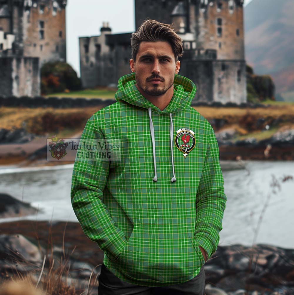 Currie Tartan Cotton Hoodie with Family Crest Celtic Skull Style - Tartan Vibes Clothing