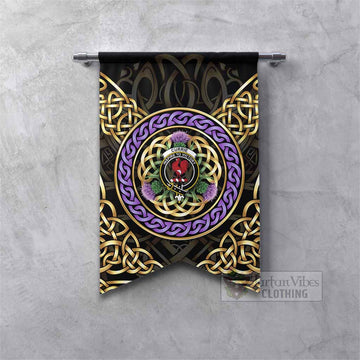 Currie Clan Crest Gonfalon Celtic Scottish Thistle