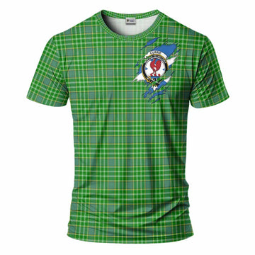 Currie Clan Crest In Me Tartan T-Shirt Scotland Flag Style