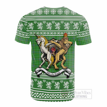 Currie Clan Tartan Crest Christmas Cotton T-shirt Coat of Arms Funny Style