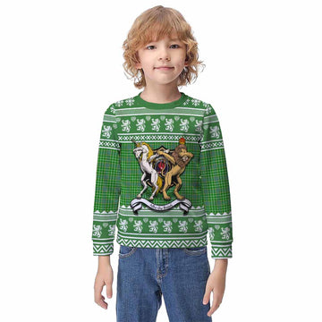 Currie Clan Tartan Crest Christmas Kid Ugly Sweatshirt Coat of Arms Funny Style