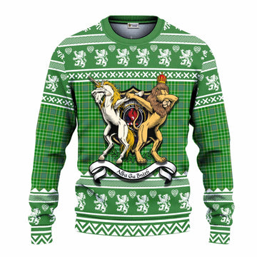 Currie Clan Tartan Crest Christmas Ugly Sweater Coat of Arms Funny Style