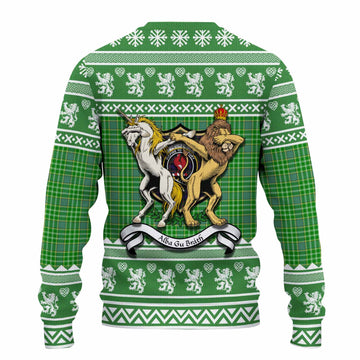 Currie Clan Tartan Crest Christmas Ugly Sweater Coat of Arms Funny Style