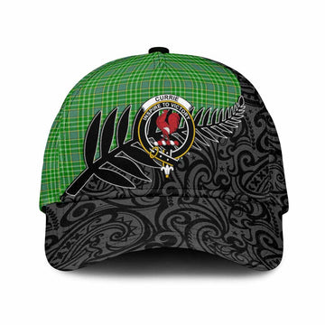 Currie Crest Tartan Classic Cap with New Zealand Silver Fern Half Style