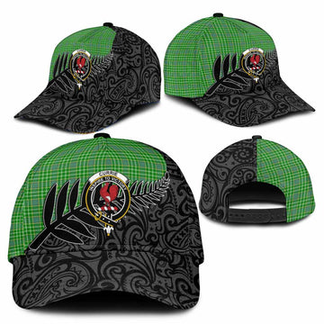 Currie Crest Tartan Classic Cap with New Zealand Silver Fern Half Style