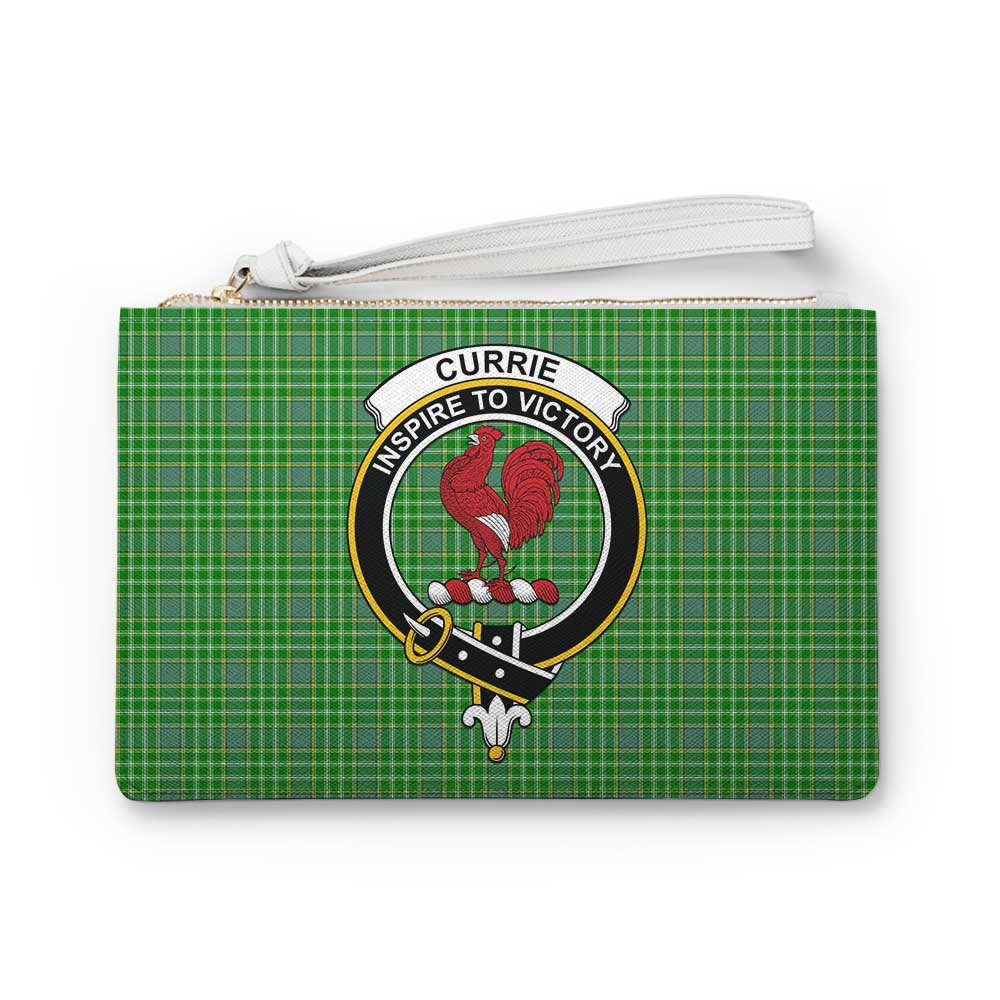 Tartan Vibes Clothing Currie Family Crest Tartan Clutch Bag