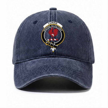 Currie Scottish Clan Crest Washed Baseball Cap