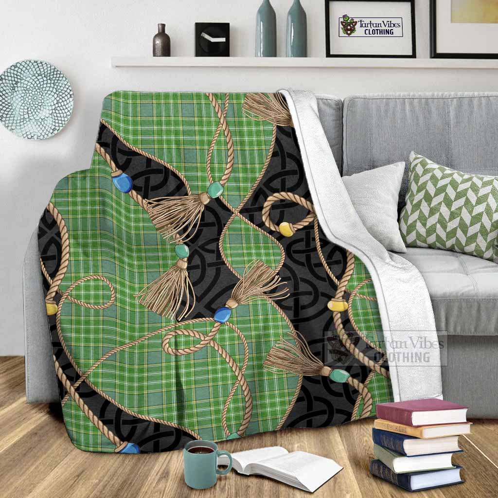 Currie Scottish Tartan Twisted Ropes Stylized Blanket - Tartan Vibes Clothing