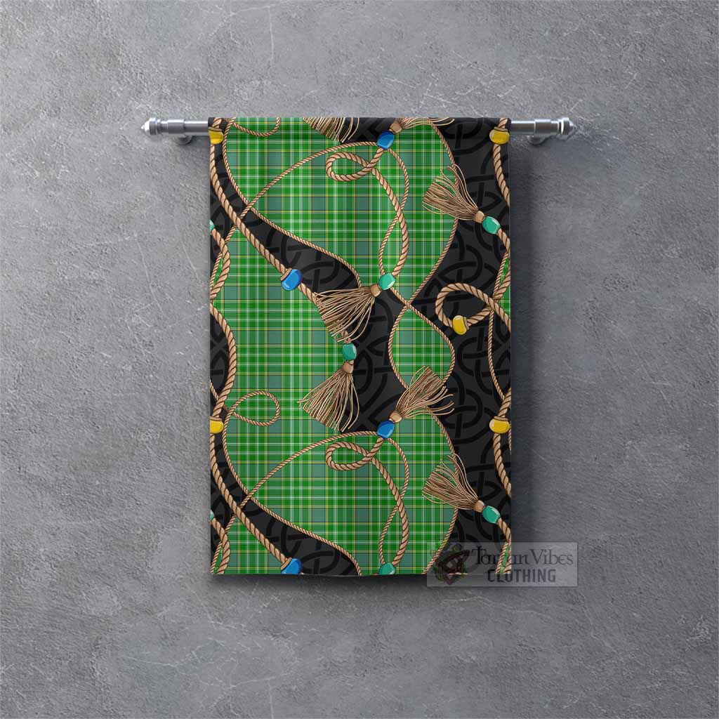 Currie Scottish Tartan Twisted Ropes Stylized Gonfalon Rectangle - Tartan Vibes Clothing