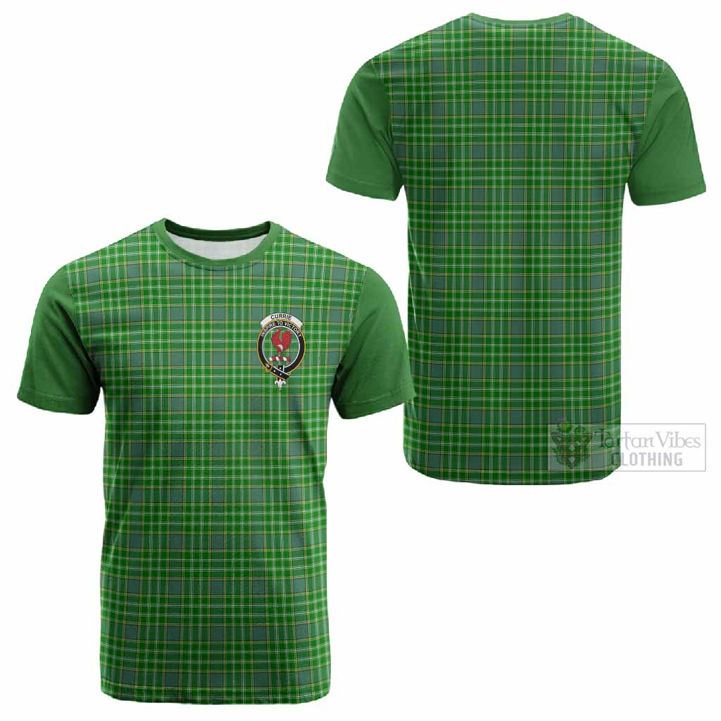 Currie Tartan Accent Cotton T-shirt with Family Crest