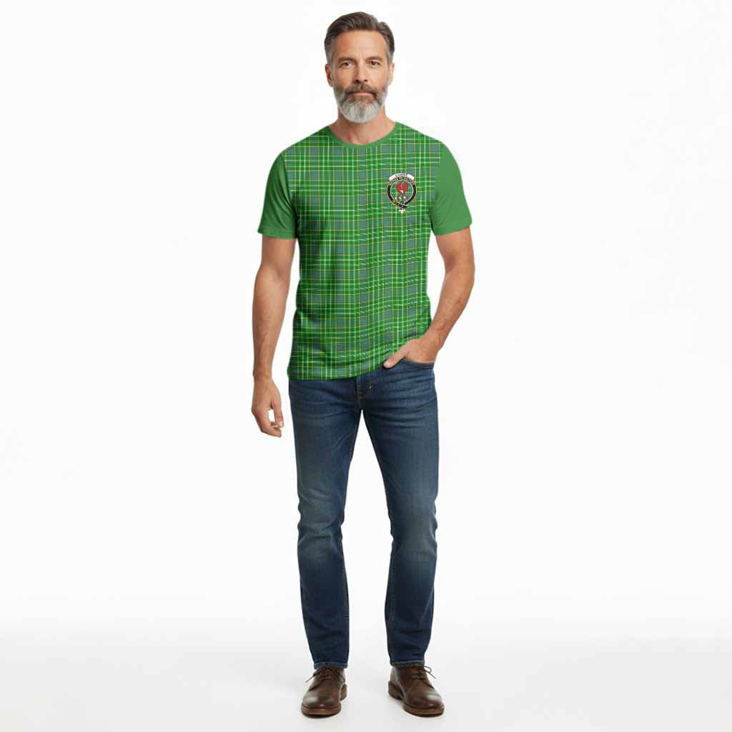 Currie Tartan Accent Cotton T-shirt with Family Crest