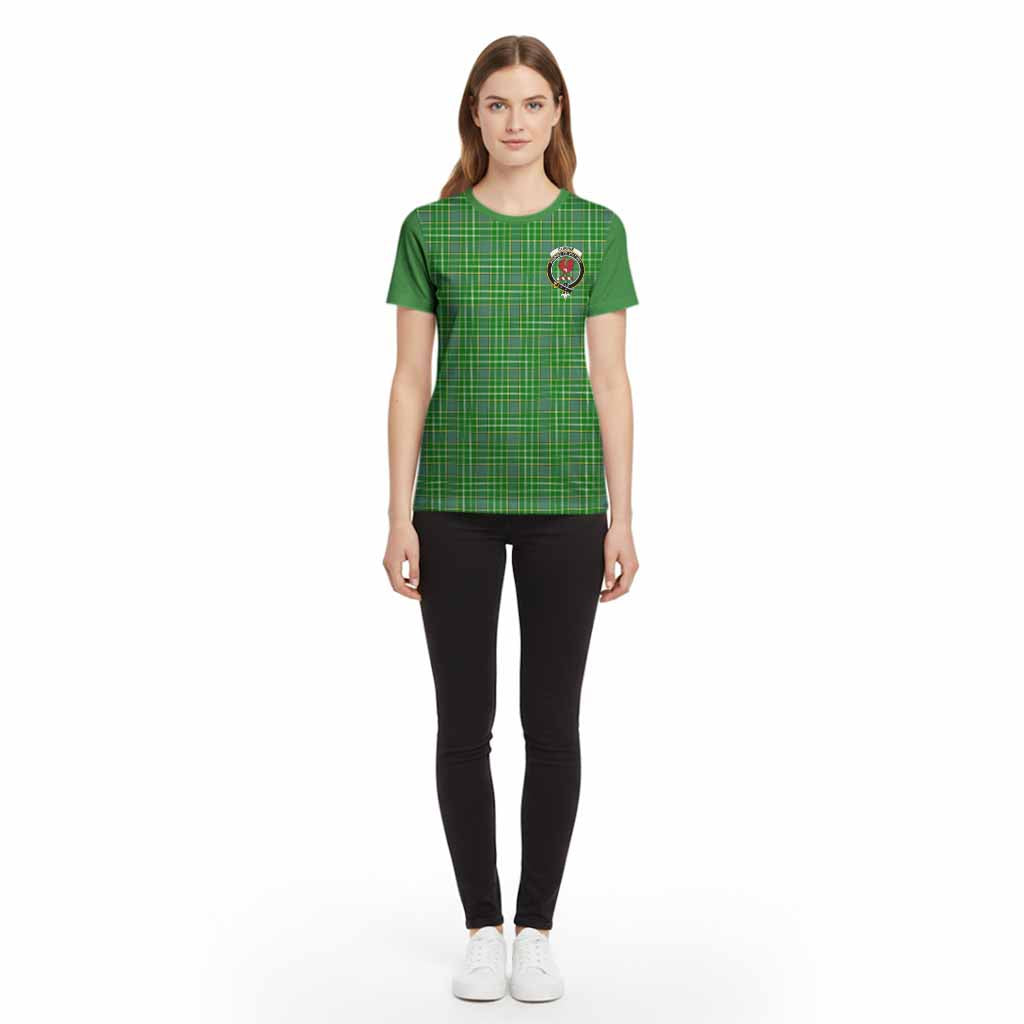 Currie Tartan Accent Cotton T-shirt with Family Crest