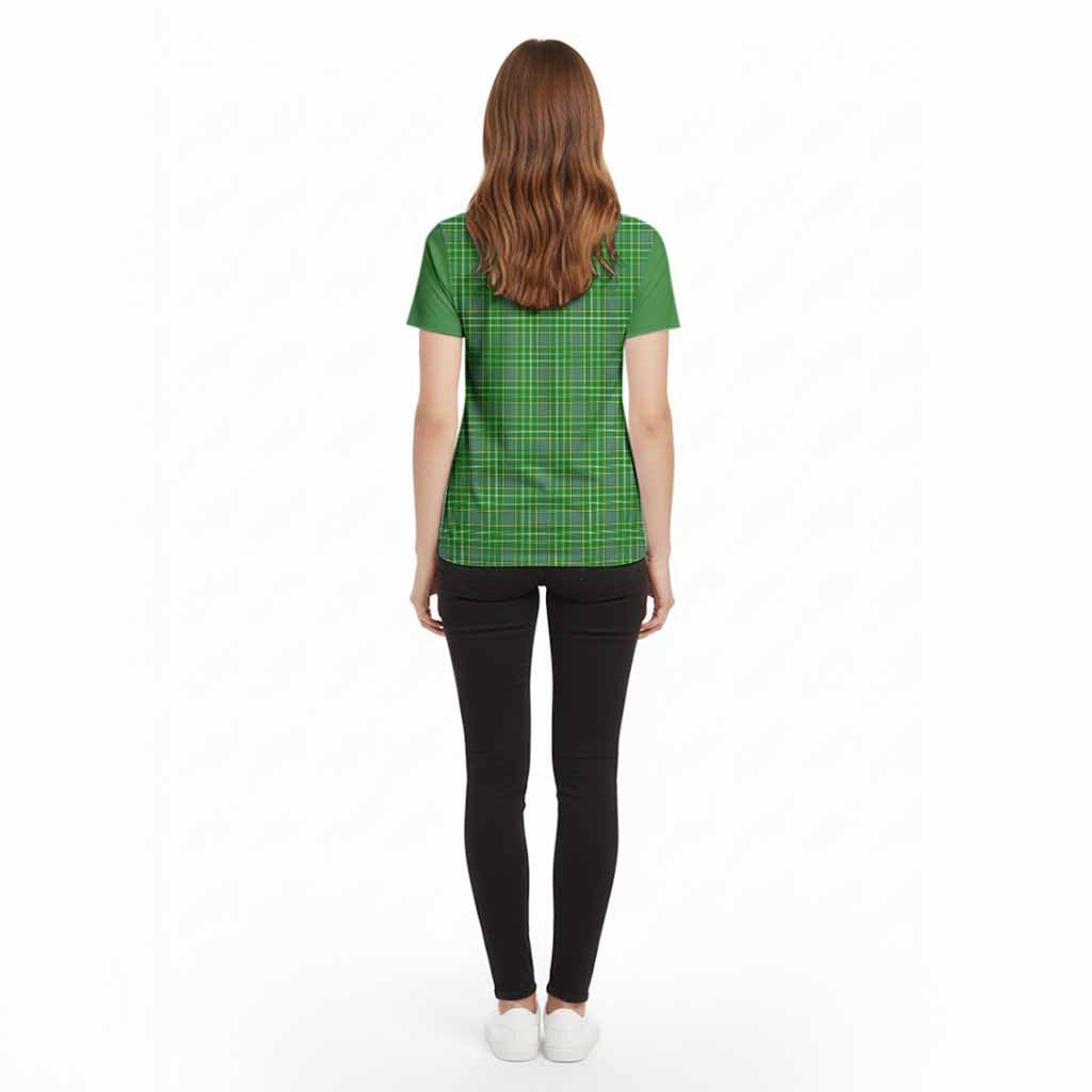 Currie Tartan Accent Cotton T-shirt with Family Crest