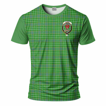 Currie Tartan Accent T-Shirt with Family Crest