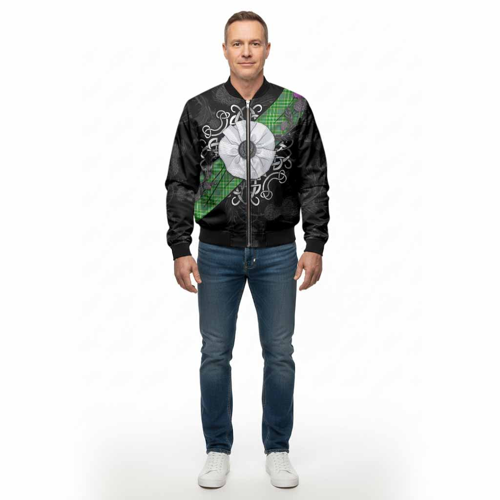 Currie Tartan Bomber Jacket Jacobite White Rose - Tartan Vibes Clothing