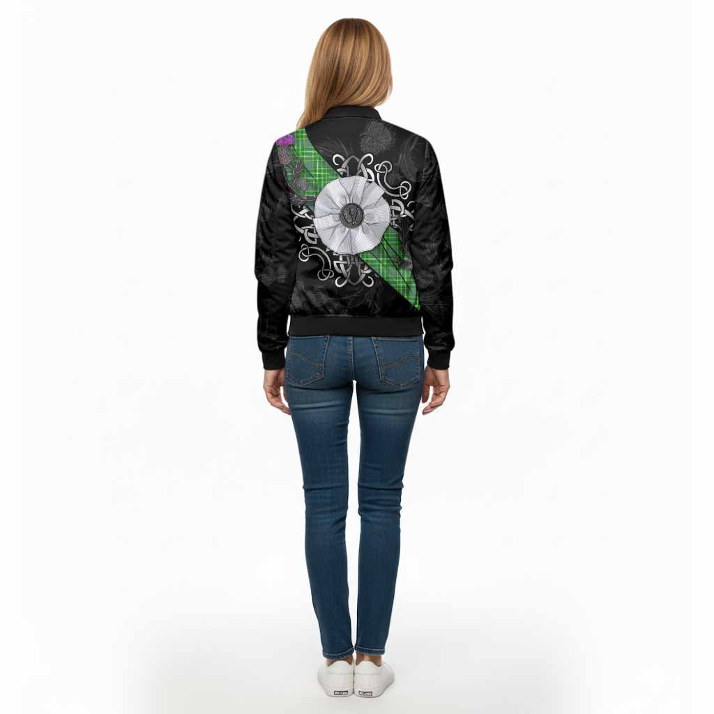Currie Tartan Bomber Jacket Jacobite White Rose - Tartan Vibes Clothing