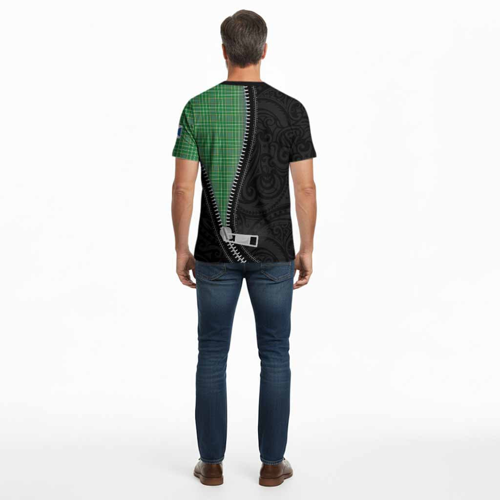 Currie Tartan Cotton T-shirt New Zealand Pattern Unique Zipper Stylized